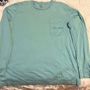 Southern Point Co. men’s long sleeve t-shirt, size small, color blue green.